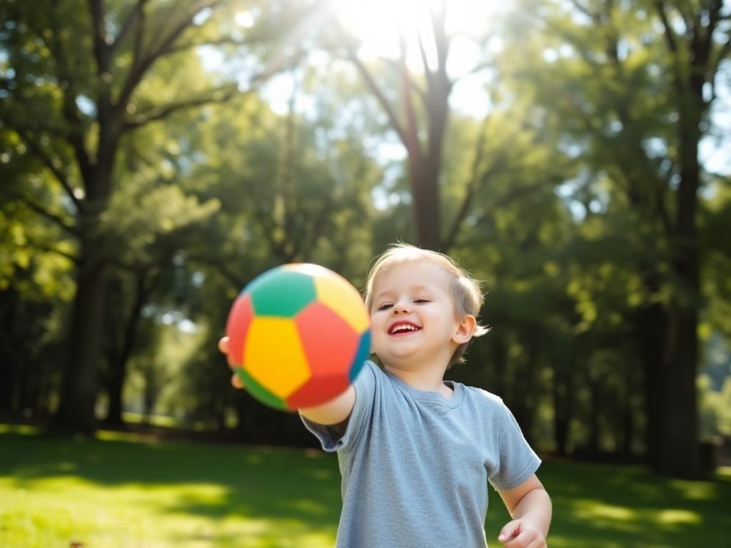 părinte jucându-se cu copilul în parc