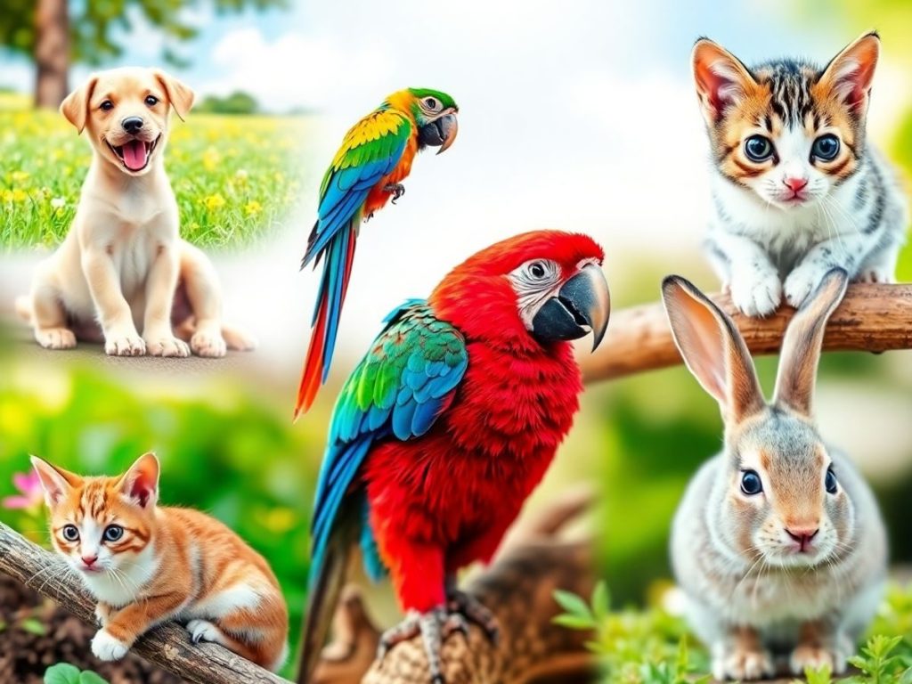 Colaj cu animale jucăușe pentru copii.